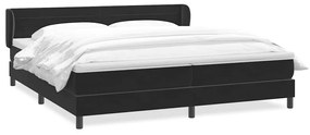 3317621 vidaXL Box Spring легло с матраци Black 180x210 cm Velvet