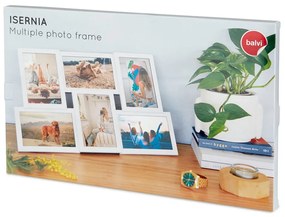 Бяла стенна фоторамка за 6 снимки Isernia - Balvi