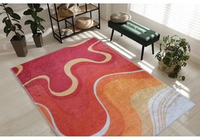 Червен и оранжев килим подходящ за пране 60x100 cm Colors of Joy – Vitaus