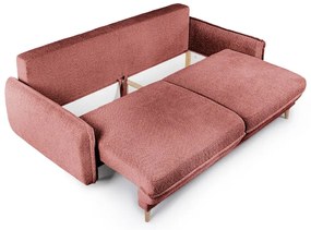 Червен разтегателен диван от плат букле 215 cm Patti - Bonami Selection