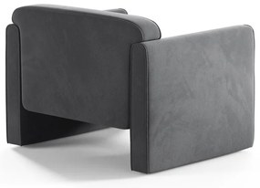 Сиво кадифено кресло Abby – Micadoni