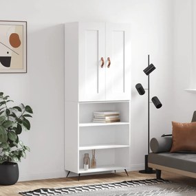 3200041 vidaXL Висок шкаф, бял, 69,5x34x180 см, инженерно дърво