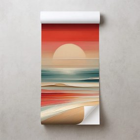 Самозалепващ тапет – Абстрактен залез над океана