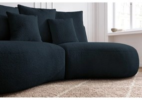 Тъмносин диван от плат букле 260 cm Saint-Germain - Bobochic Paris