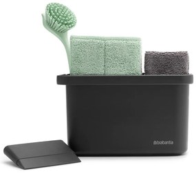 Тъмносив комплект за миене на съдове от рециклирана пластмаса SinkSide – Brabantia