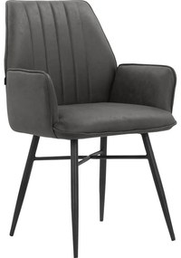 Антрацит трапезни столове в комплект от 2 бр. Anzo – Støraa