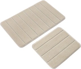 Кремави килими за баня в комплект 2 бр. 50x80 cm Yeni Cizgli – Foutastic