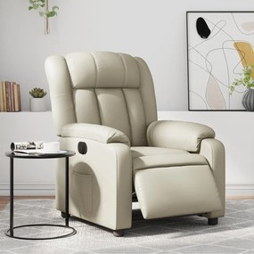 3205251 vidaXL Електрически наклоняем стол, кремав, изкуствена кожа