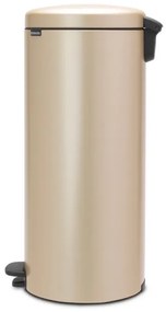 Кош за боклук с педал Brabantia NewIcon 1003209, 30 л, Плавно затваряне, Противоплъзгаща основа, Златен металик