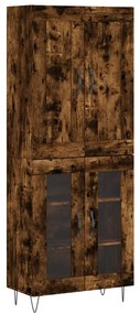 3199654 vidaXL Висок шкаф, опушен дъб, 69,5x34x180 см, инженерно дърво