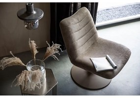 Бежово кадифено кресло Bubba - Zuiver