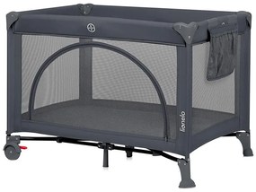 Lionelo - Преносима бебешка кошара LAURA, бетонно-сива