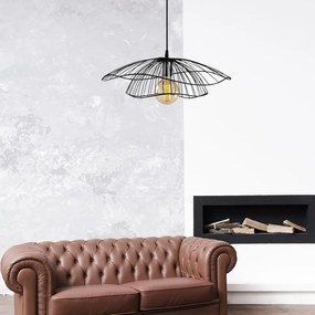 Черна висяща лампа Tel, ø 50 cm - Opviq lights