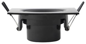 Комплект от 3 вградени прожектора черни с LED 3-степенен димер - Miu