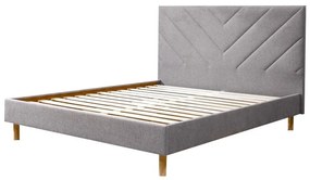 Бежово двойно тапицирано легло с включена подматрачна рамка 180x200 cm Romane – Bobochic Paris