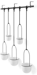 Пластмасови стенни/висящи кашпи в комплект от 5 бр. за билки ø 7,5 cm Triflora – Umbra