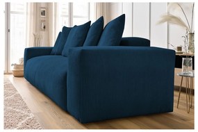 Тъмносин диван от рипсено кадифе 280 cm Voltaire – Bobochic Paris