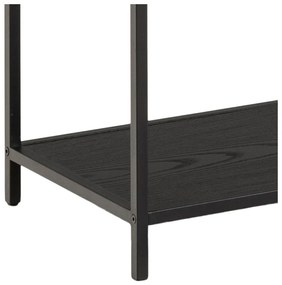 Черна етажерка за книги в декор от ясен 135x150 cm Seaford - Actona