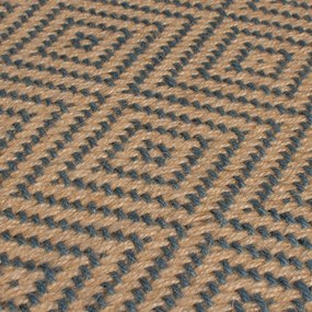 Синьо-естествен ютен килим 120x170 cm Diamond – Flair Rugs