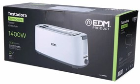 Тостер EDM White Design Двоен слот 1400 W