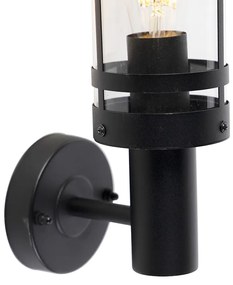 Модерна външна стенна лампа черна IP44 - Gleam