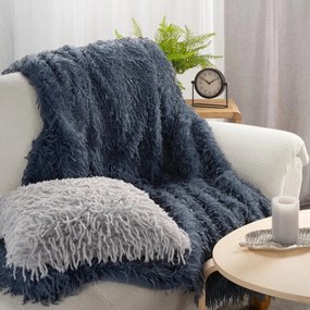 Пухкаво одеяло с подплата от полар - синьо Ширина: 130 см | Дължина: 170 см