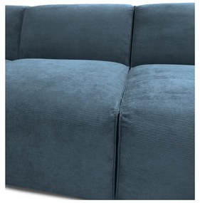 Син ъглов диван от рипсено кадифе (десен ъгъл) Sting – Scandic