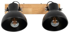 Черно-естествена стенна лампа – Ixia