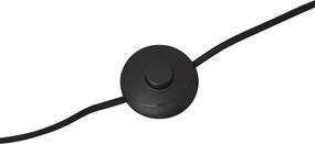 Модерна подова лампа черна с димно стъкло 3 светлини - Gianni