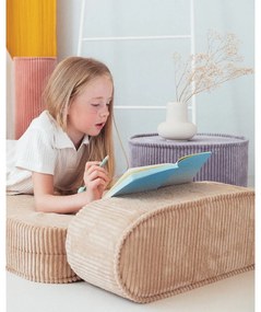 Син детски пуф от рипсено кадифе – Wigiwama