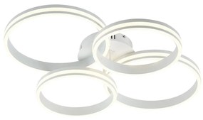 Таванна лампа бяла с LED 3-степенно димиране 4-светлини - Navara