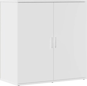 840513 vidaXL Сайдборд, бял, 79x38x80 см, инженерно дърво