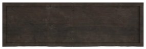 3156449 vidaXL Плот за маса тъмнокафяв 160x50x(2-6) см обработен масивен дъб