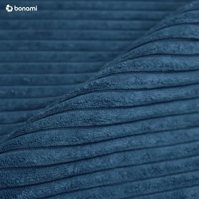 Син сгъваем/с място за съхранение ъглов диван от рипсено кадифе Voltaire – Bobochic Paris