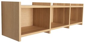 На няколко нива стенен рафт от декор от дъб в естествен цвят 80 cm Focal – Hübsch