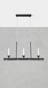 Черно метално LED затъмняващо се висящо осветително тяло Dining – Markslöjd