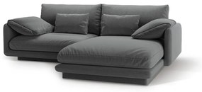 Тъмносив ъглов диван (десен ъгъл) Torino – Micadoni Home