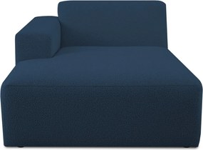 Тъмносин модулен диван от букле (ляв ъгъл) Roxy – Scandic