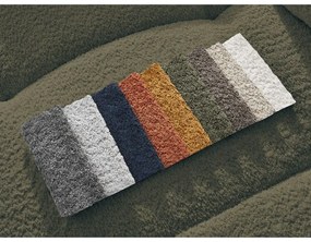 Сгъваем/с място за съхранение ъглов диван от прежда с примки от букле в цвят каки (ляв ъгъл) Roxelane – Bobochic Paris