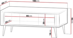 Холна маса Marly Reg-Кафяво