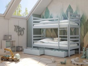 Двуетажно легло Nemo-Сиво-90 x 200