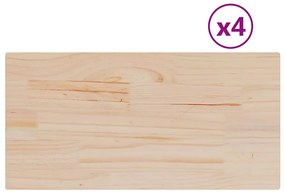 847421 vidaXL Плотове за маси, 4 бр, 90x45x1,7 см, правоъгълни, бор масив