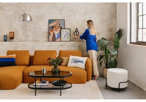 Ъглов диван от плат букле в цвят горчица (десен ъгъл) Imola – Bonami Selection