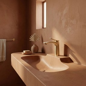 Смесител за мивка REA Vision Gold Brush Low