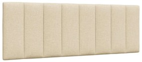 4019168 vidaXL Мека табла за легло, кремава, 140 см, плат