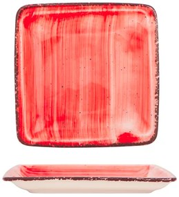 Gural Porselen - Red Квадратна чиния 17x17cm. (NBNORD17X17DU50KMZ)