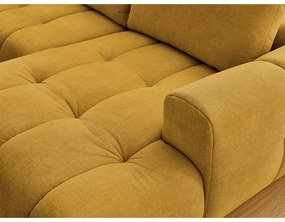 Сгъваем/с място за съхранение ъглов диван в цвят горчица (ляв ъгъл/U форма) Fuji – Bobochic Paris