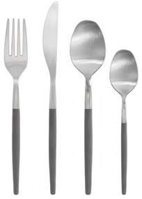 Тъмносиви//сребърни прибори за хранене 16 бр. от неръждаема стомана Maxime – Blomus