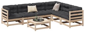 3299463 vidaXL Градински комплект диван от 7 части, масивно дърво бор