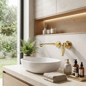 Смесител за мивка за вграждане REA VISION Gold + BOX